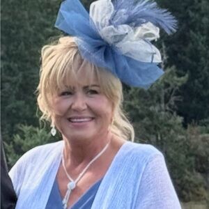 Fascinator Navy and Gray Feathers, Diamantés (one size)